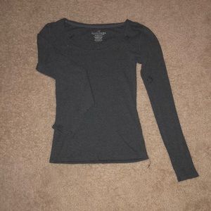 Gray long sleeved shirt